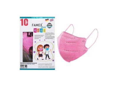Famex Particle Filtering Half NR Kids Pink, Μάσκες Προστασίας FFP2 Παιδικές Ροζ, 10τμχ
